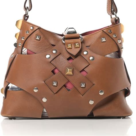 prada vitella studded handbag|Prada Vitello Cross Studded Shoulder Bag .